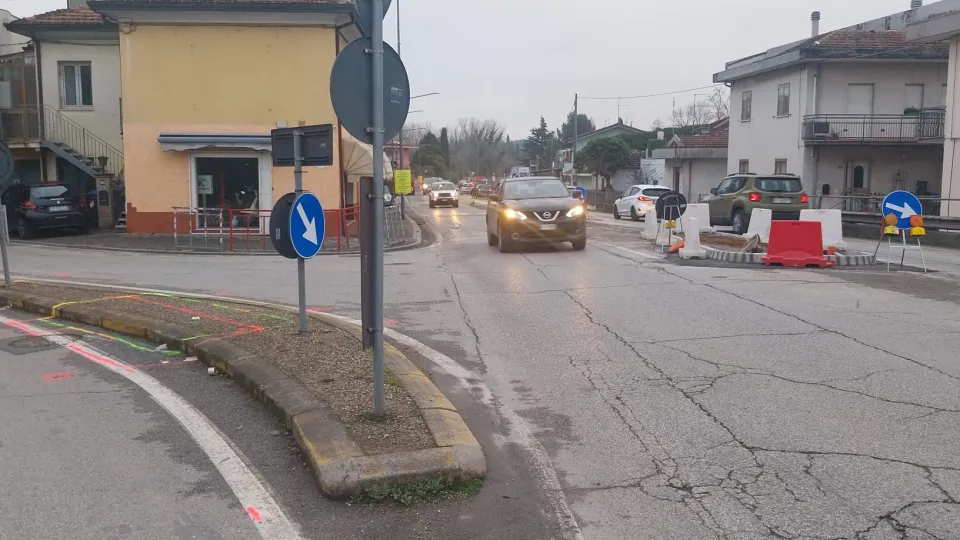 lavori su viale Romagna a Riccione