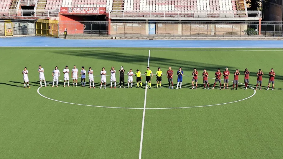 le squadre in campo a inizio partita