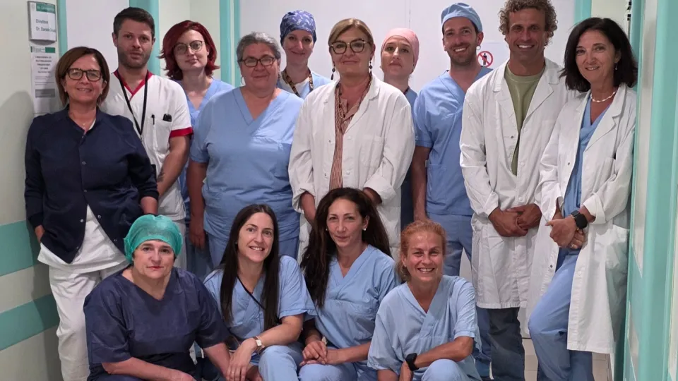 L'equipe che ha operato al Ceccarini