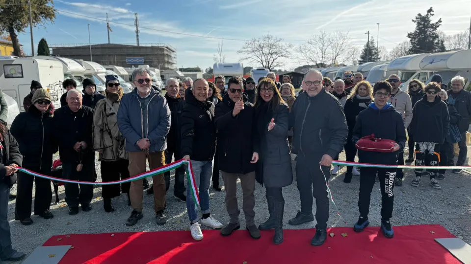 l'inaugurazione dell'area camper