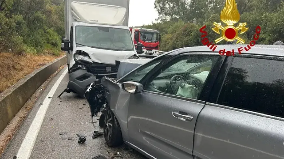 L'incidente sulla strada Olbia-Arzachena