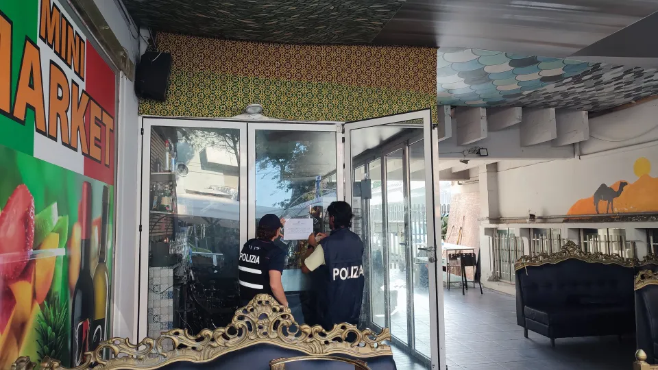 l'intervento della Polizia