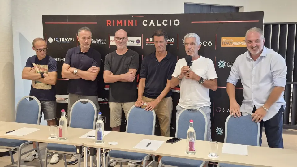 Lo staff tecnico del Rimini