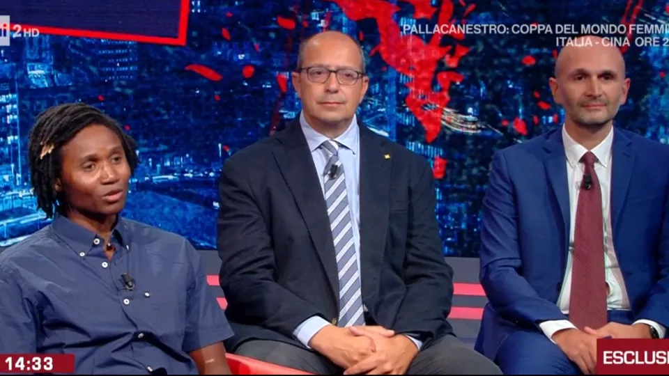 Louis Dassilva a Ore 14 con i suoi avvocati Fabbri e Guidi