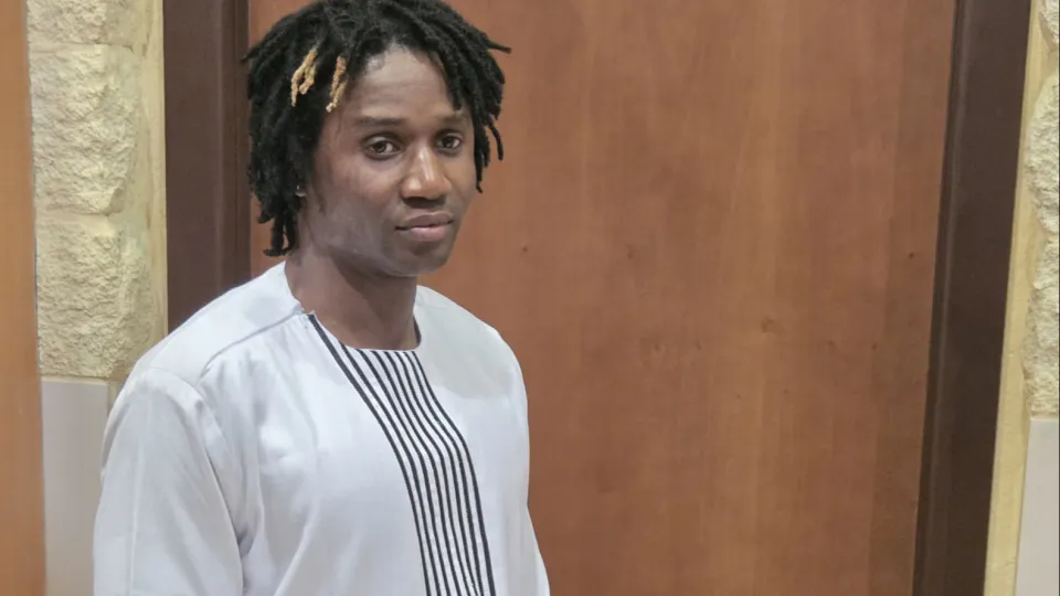 Louis Dassilva in aula prima della sentenza (foto Migliorini)