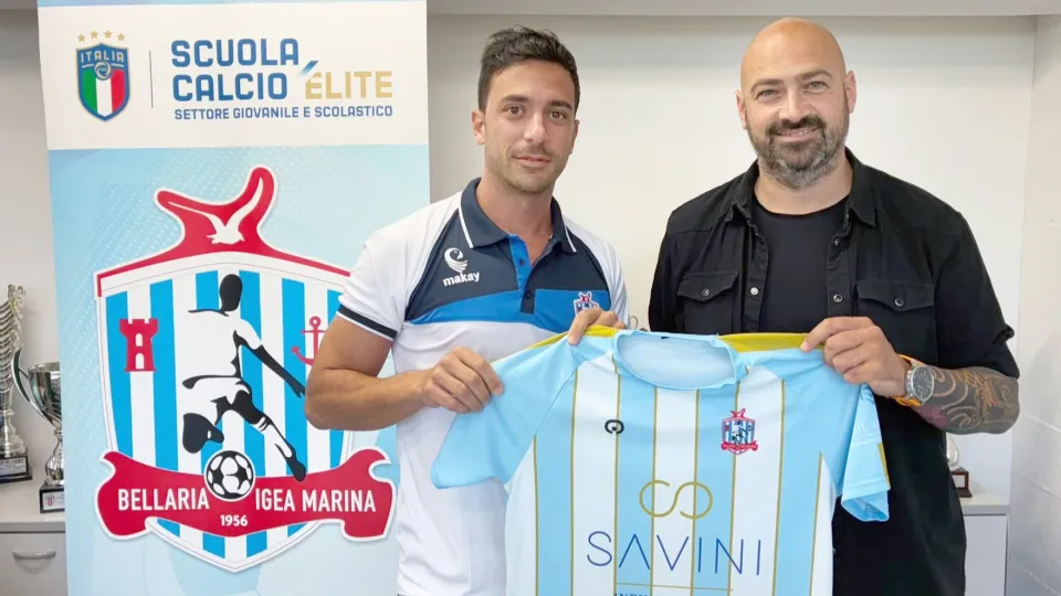 Luca Righini insieme al DS Vitiello