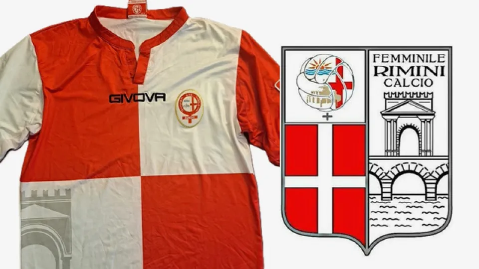 Maglia e logo della Femminile Rimini Calcio