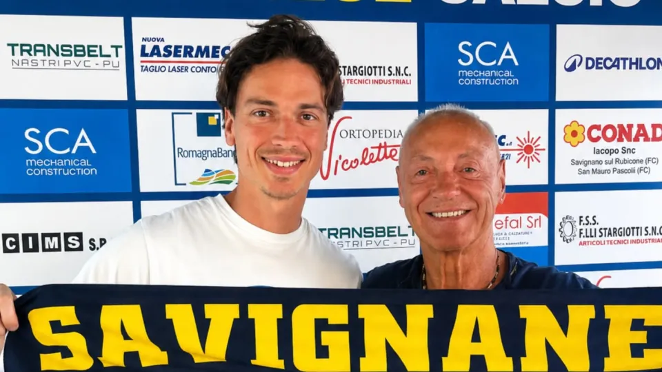 Maicol Guidi insieme al presidente Nino Urbinati