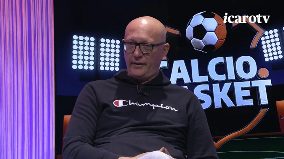 Massimo Ruggeri nello studio di Calcio.Basket
