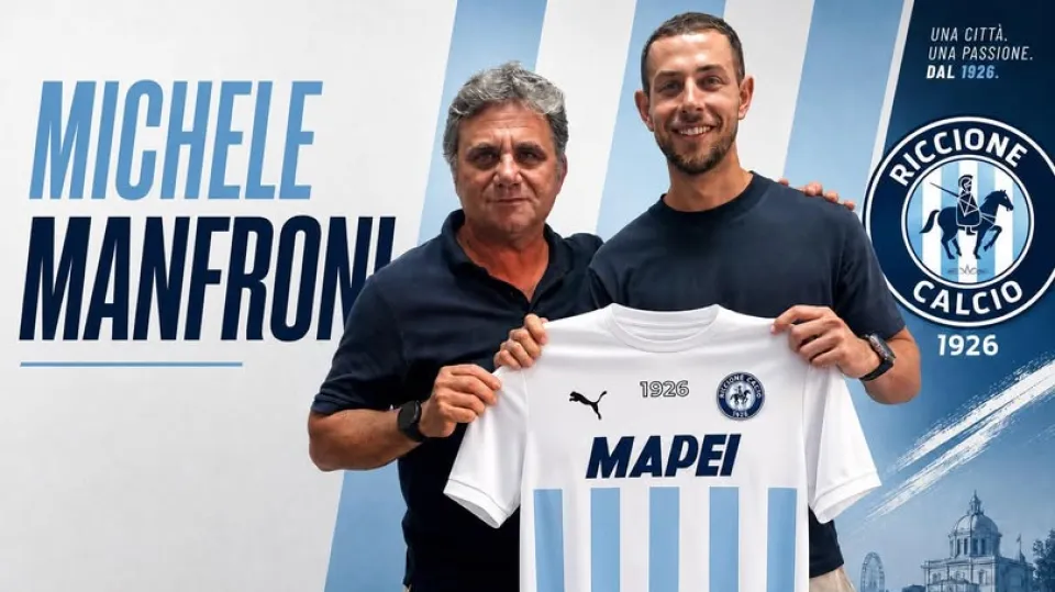 Michele Manfroni insieme al presidente Roberto Carnevali