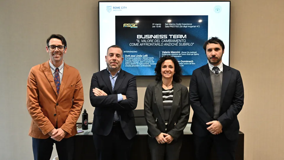 Narcís Pallarès-Domènech, Andrea Nardoni, Linda Lelli e Valerio Mancini (Foto @FSGC)