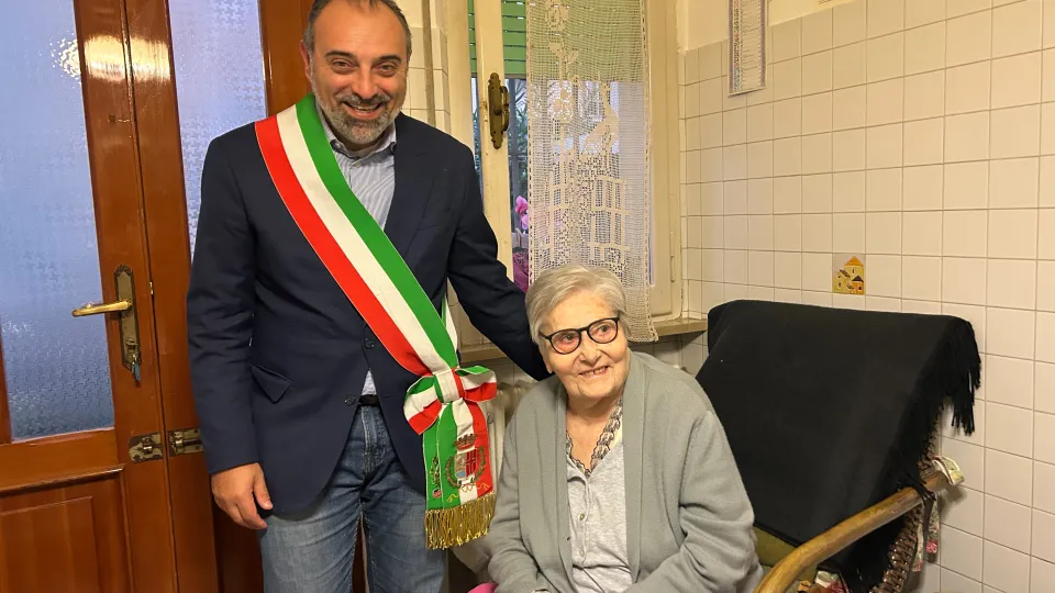 Olga con l'assessore Magrini