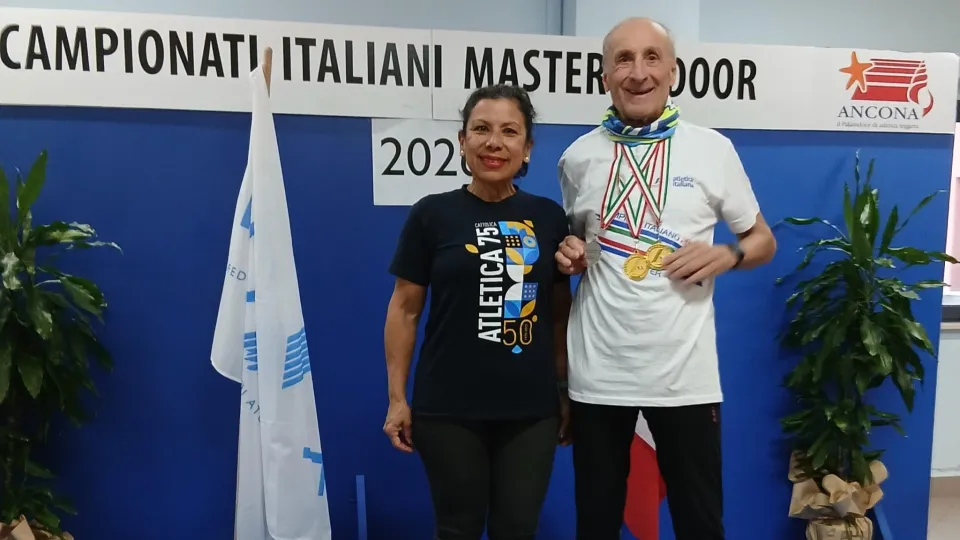 Onelio Galeazzi insieme alla moglie Raiza Achique Rodriguez