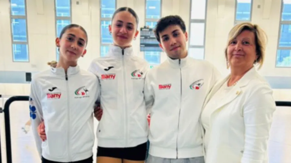 Pagnotta, Gabellini, Tamburini e l’allenatrice Paola Giulianelli