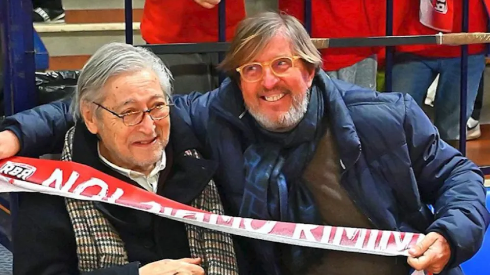 Piero Pasini insieme a Maurizio Benatti, playmaker della Marr
