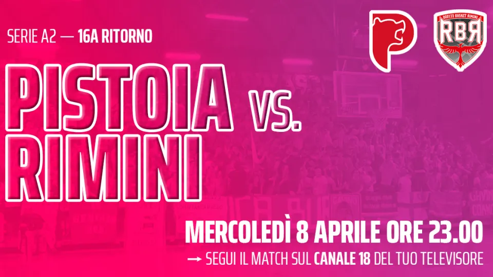 Pistoia vs RBR su Icaro TV