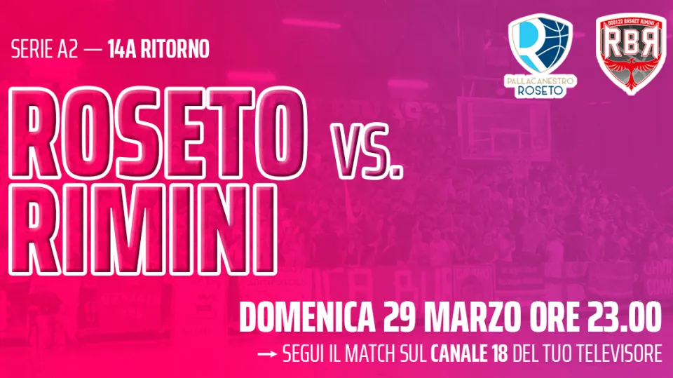 Roseto vs RBR su Icaro TV