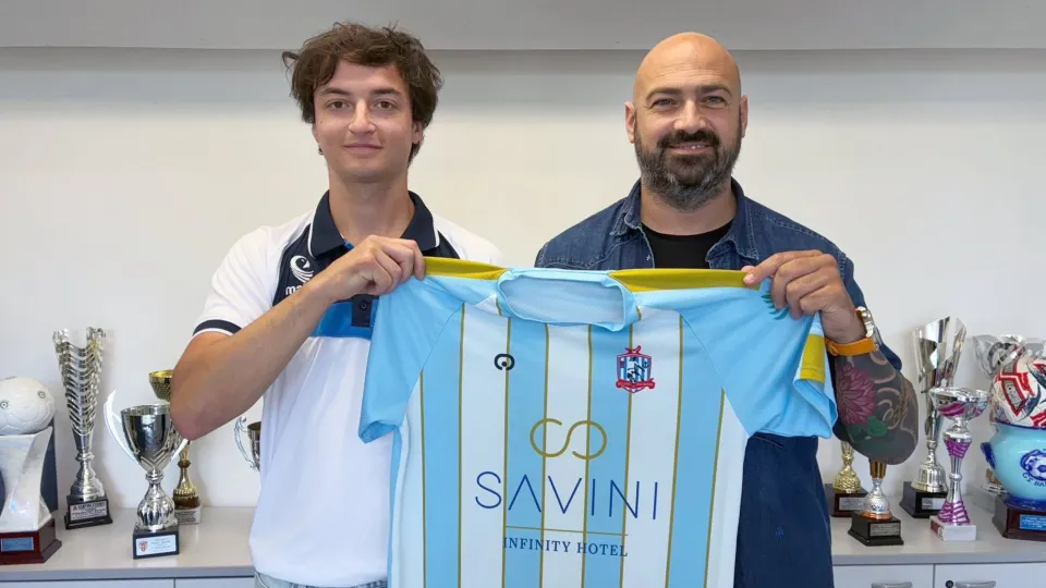 Simone Cordatore insieme al DS Vitiello