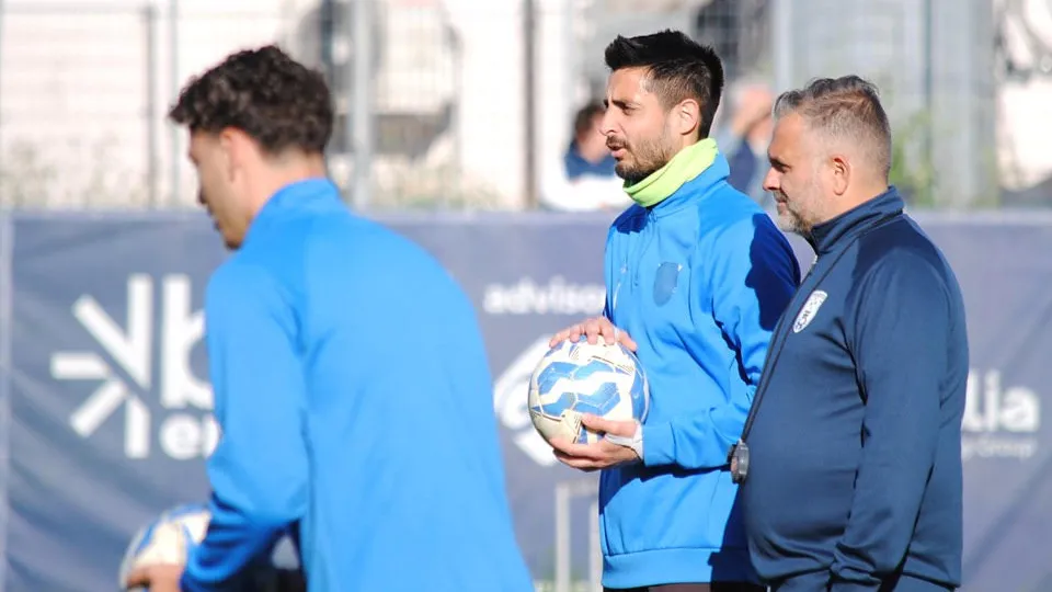 Simone Muccioli durante un allenamento