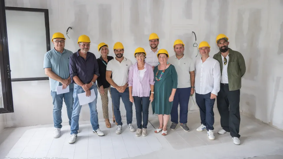 sindaca e giunta sul cantiere