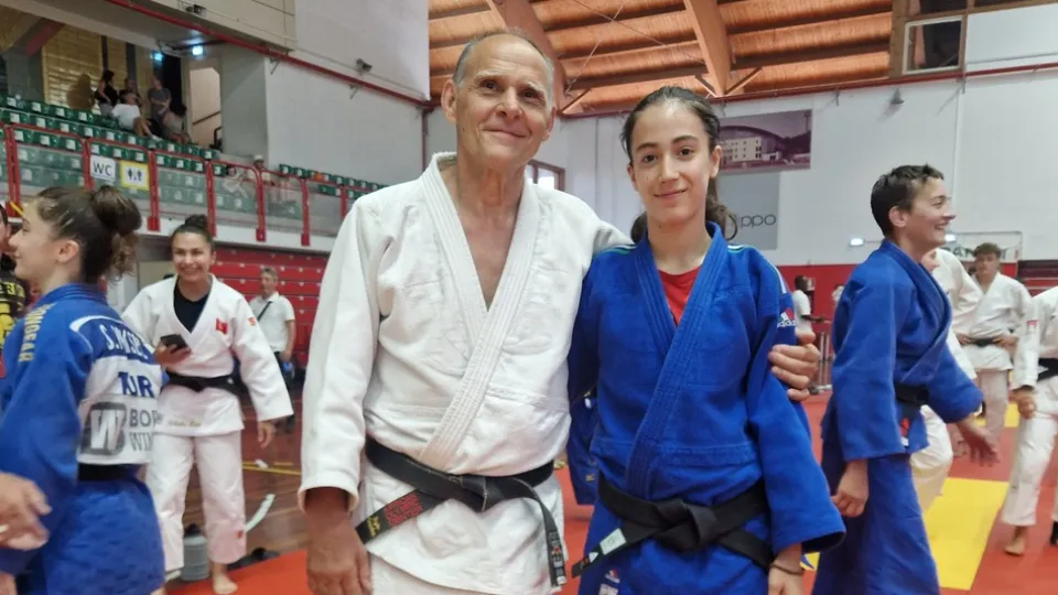 Sofia Longo con il maestro Ezio Gamba