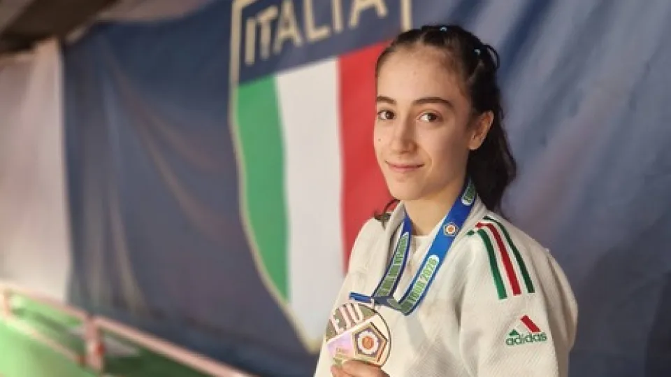 Sofia Longo con la medaglia