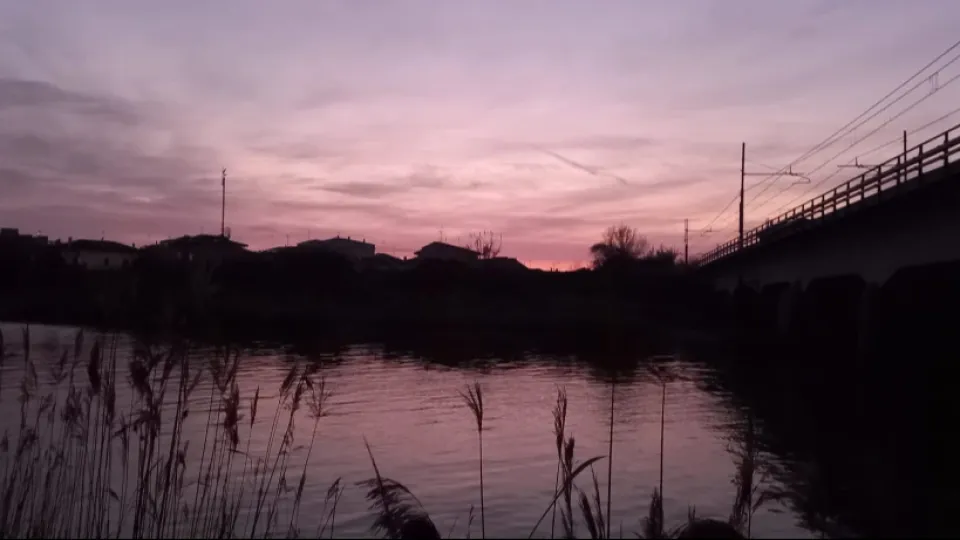 tramonto fiume marecchia