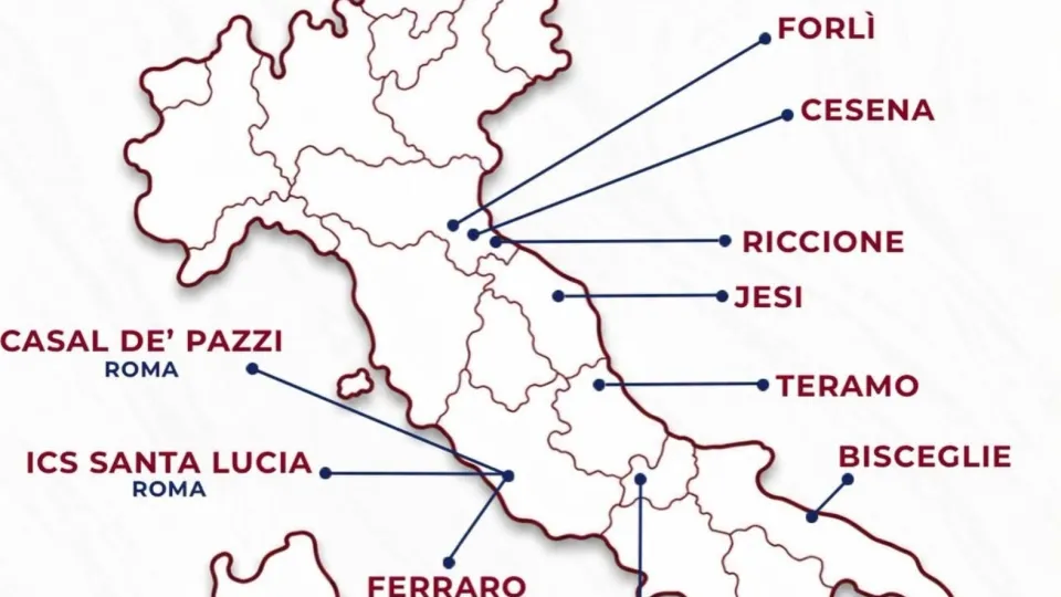 Un dettaglio della cartina del girone D di B1 Femminile