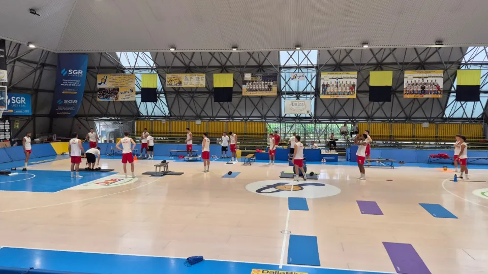 Un momento del primo allenamento della stagione 2026/'27