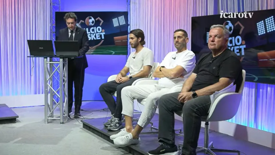 Un momento della prima parte di trasmissione