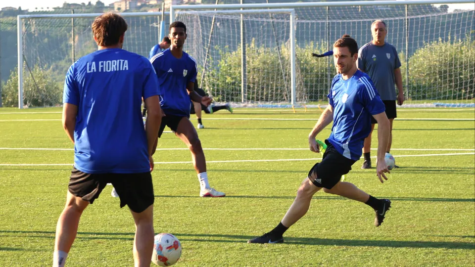 Un momento dell'allenamento