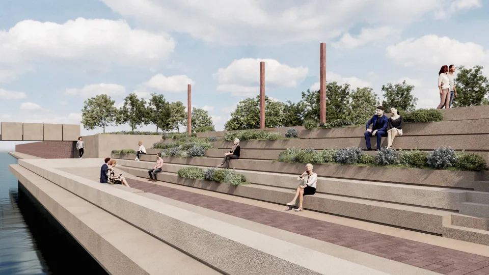 un rendering del progetto del Boulevard Blu