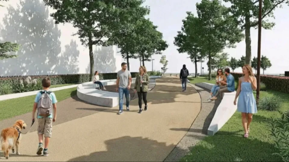 un rendering della nuova piazza