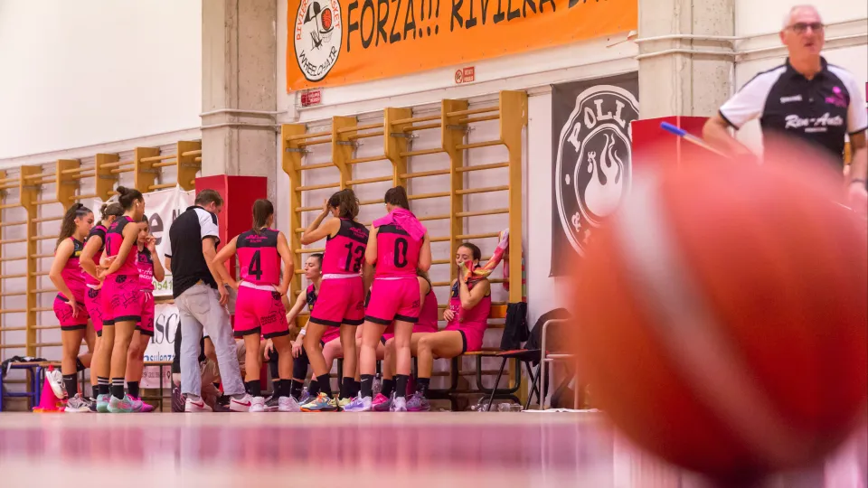 Un time out della Ren Auto Rimini Happy Basket