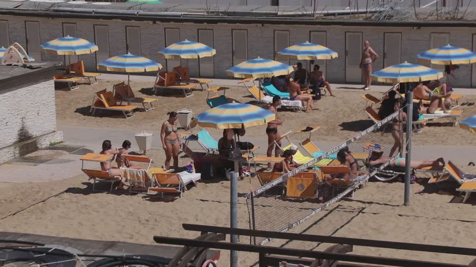 un tratto di spiaggia riminese