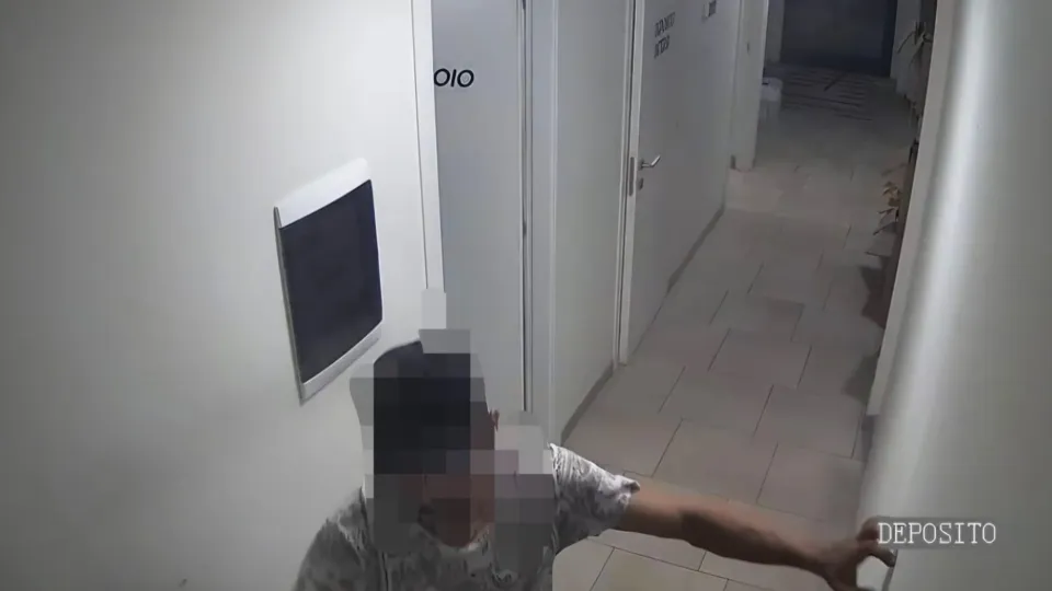 Uno dei ladri immortalato dalle telecamere