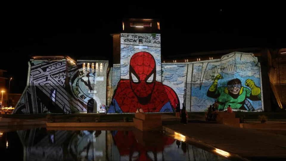Video mapping dedicato a L'uomo ragno