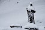 statua nella neve